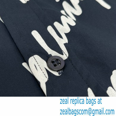 balenciaga logo printed shirt black 2022