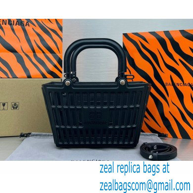 balenciaga small mag basket top handle bag in black 2022 - Click Image to Close