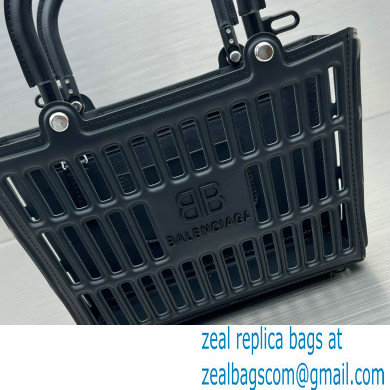 balenciaga small mag basket top handle bag in black 2022