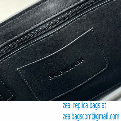 balenciaga small mag basket top handle bag in black 2022