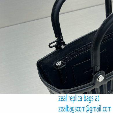 balenciaga small mag basket top handle bag in black 2022