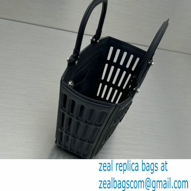 balenciaga small mag basket top handle bag in black 2022