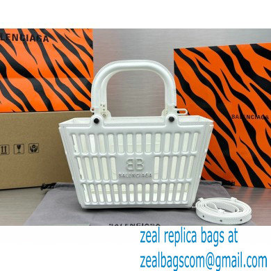 balenciaga small mag basket top handle bag in white 2022 - Click Image to Close