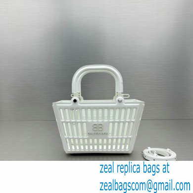 balenciaga small mag basket top handle bag in white 2022 - Click Image to Close