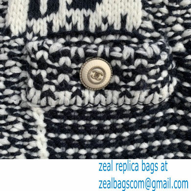 chanel logo printed cashmere cardigan 2022