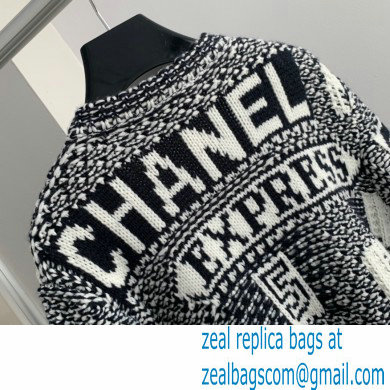 chanel logo printed cashmere cardigan 2022
