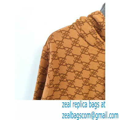 fendi logo printed sweatshirt apricot 2022