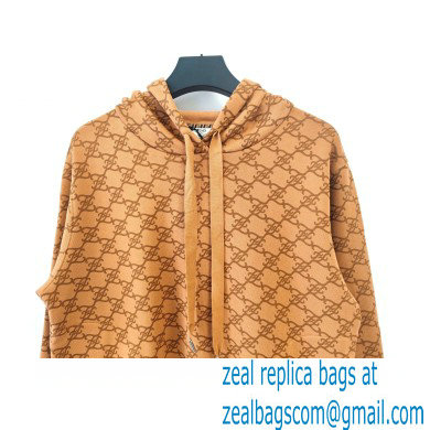 fendi logo printed sweatshirt apricot 2022