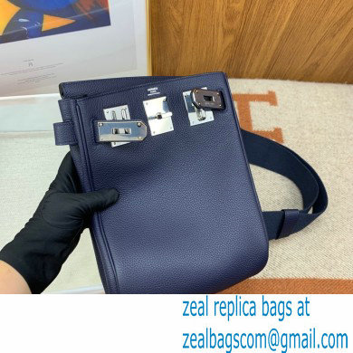 hermes Hac a Dos GM backpack navy blue in togo leather 2022 - Click Image to Close