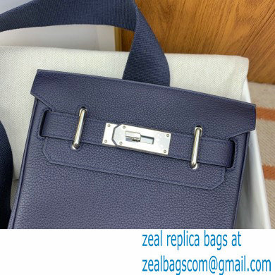 hermes Hac a Dos GM backpack navy blue in togo leather 2022 - Click Image to Close