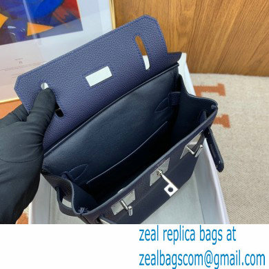 hermes Hac a Dos GM backpack navy blue in togo leather 2022 - Click Image to Close