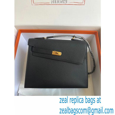 hermes The Kelly En Desordre In black Epsom Leather With Gold Hardware