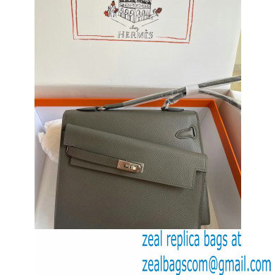 hermes The Kelly En Desordre In gray Epsom Leather With Gold Hardware - Click Image to Close