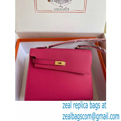 hermes The Kelly En Desordre In rose shocking Epsom Leather With Gold Hardware - Click Image to Close