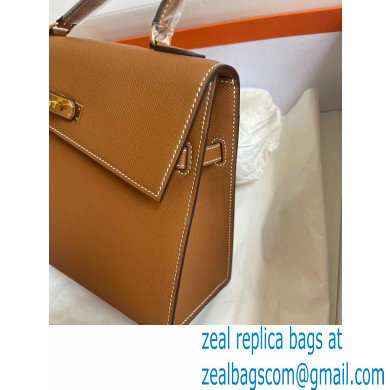 hermes The Kelly En Desordre In tan Epsom Leather With Gold Hardware - Click Image to Close