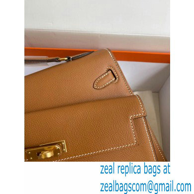 hermes The Kelly En Desordre In tan Epsom Leather With Gold Hardware - Click Image to Close