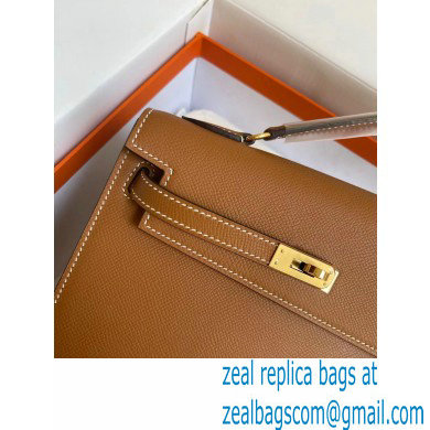 hermes The Kelly En Desordre In tan Epsom Leather With Gold Hardware - Click Image to Close