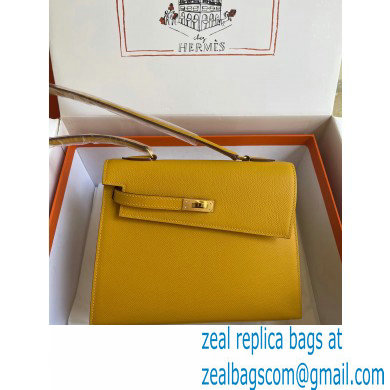 hermes The Kelly En Desordre In yellow Epsom Leather With Gold Hardware - Click Image to Close