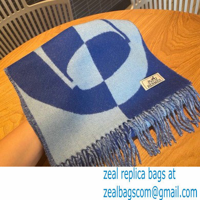 hermes casaque charms muffler blue 2022 - Click Image to Close
