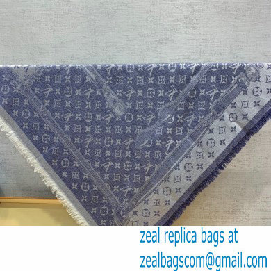 louis vuitton Denim Confidential Monogram Shawl blue M76692 2022 - Click Image to Close