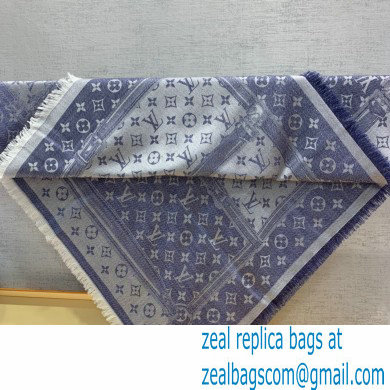 louis vuitton Denim Confidential Monogram Shawl blue M76692 2022 - Click Image to Close
