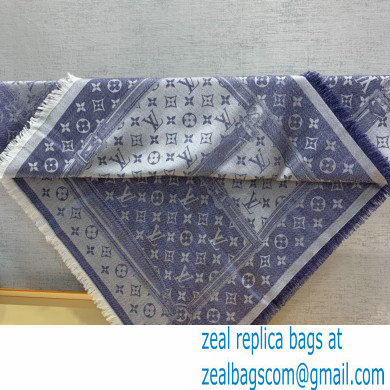 louis vuitton Denim Confidential Monogram Shawl blue M76692 2022