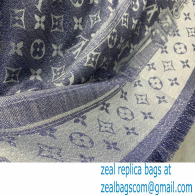 louis vuitton Denim Confidential Monogram Shawl blue M76692 2022