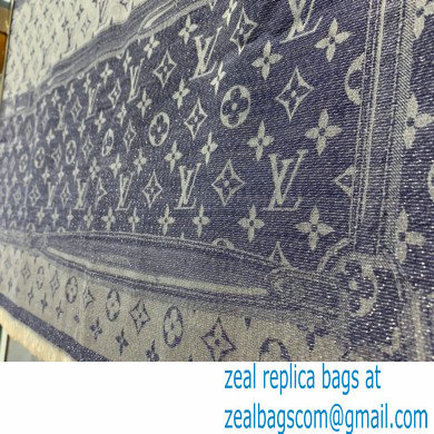 louis vuitton Denim Confidential Monogram Shawl blue M76692 2022 - Click Image to Close