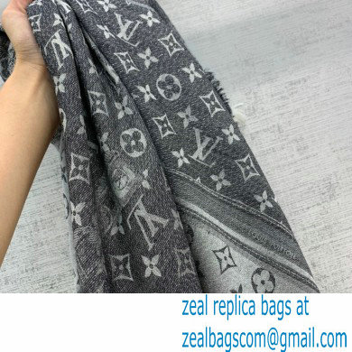 louis vuitton Denim Confidential Monogram Shawl gray M76692 2022