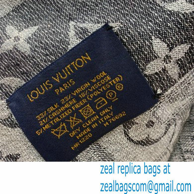 louis vuitton Denim Confidential Monogram Shawl gray M76692 2022 - Click Image to Close