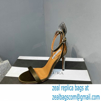 Aquazzura Heel 10.5cm Bow Tie Crystal Sandals Bronze 2023