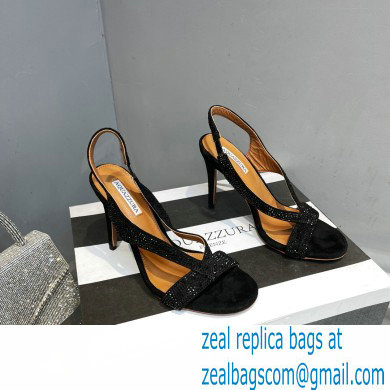 Aquazzura Heel 10.5cm Izzy Plexi Sandals Black 2023