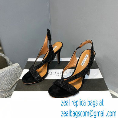 Aquazzura Heel 10.5cm Izzy Plexi Sandals Black 2023