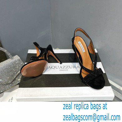 Aquazzura Heel 10.5cm Izzy Plexi Sandals Black 2023