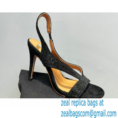 Aquazzura Heel 10.5cm Izzy Plexi Sandals Black 2023 - Click Image to Close