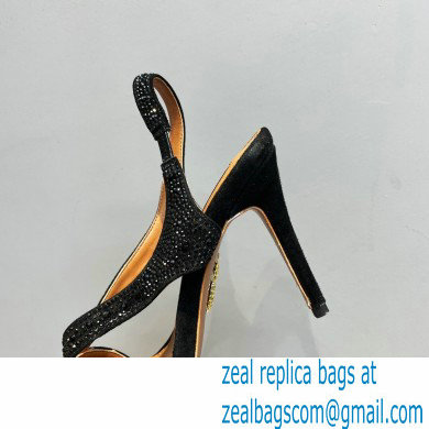Aquazzura Heel 10.5cm Izzy Plexi Sandals Black 2023