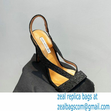 Aquazzura Heel 10.5cm Izzy Plexi Sandals Black 2023