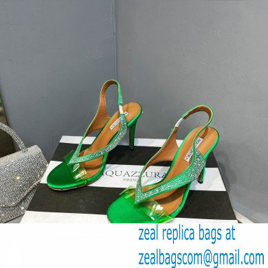 Aquazzura Heel 10.5cm Izzy Plexi Sandals Green 2023