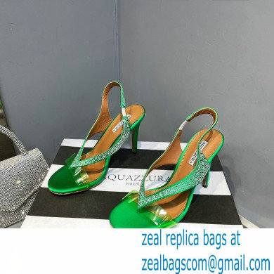 Aquazzura Heel 10.5cm Izzy Plexi Sandals Green 2023 - Click Image to Close