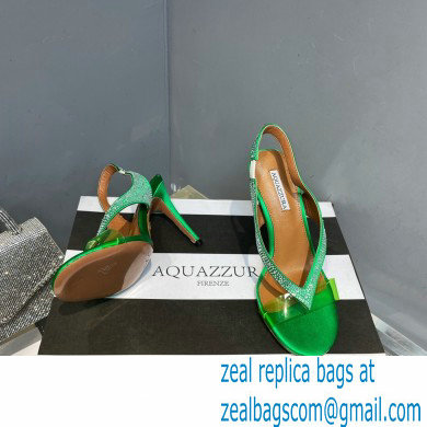 Aquazzura Heel 10.5cm Izzy Plexi Sandals Green 2023