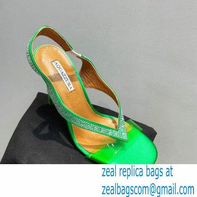 Aquazzura Heel 10.5cm Izzy Plexi Sandals Green 2023 - Click Image to Close