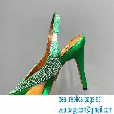 Aquazzura Heel 10.5cm Izzy Plexi Sandals Green 2023 - Click Image to Close