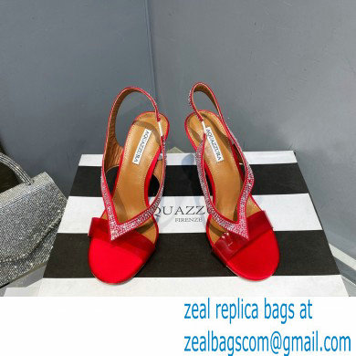 Aquazzura Heel 10.5cm Izzy Plexi Sandals Red 2023