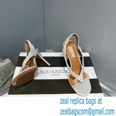 Aquazzura Heel 10.5cm Izzy Plexi Sandals White 2023 - Click Image to Close