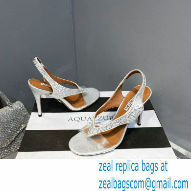 Aquazzura Heel 10.5cm Izzy Plexi Sandals White 2023 - Click Image to Close