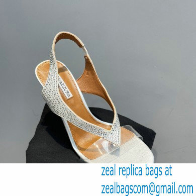 Aquazzura Heel 10.5cm Izzy Plexi Sandals White 2023