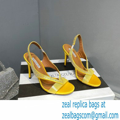 Aquazzura Heel 10.5cm Izzy Plexi Sandals Yellow 2023