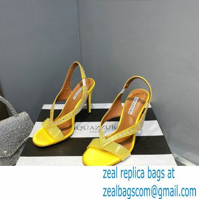 Aquazzura Heel 10.5cm Izzy Plexi Sandals Yellow 2023