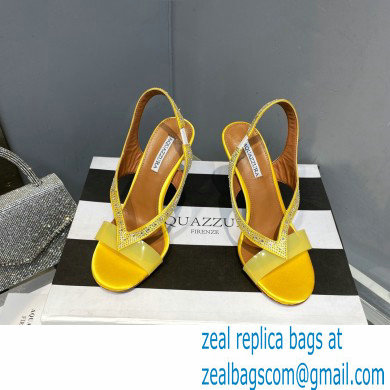 Aquazzura Heel 10.5cm Izzy Plexi Sandals Yellow 2023