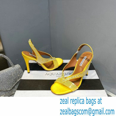 Aquazzura Heel 10.5cm Izzy Plexi Sandals Yellow 2023